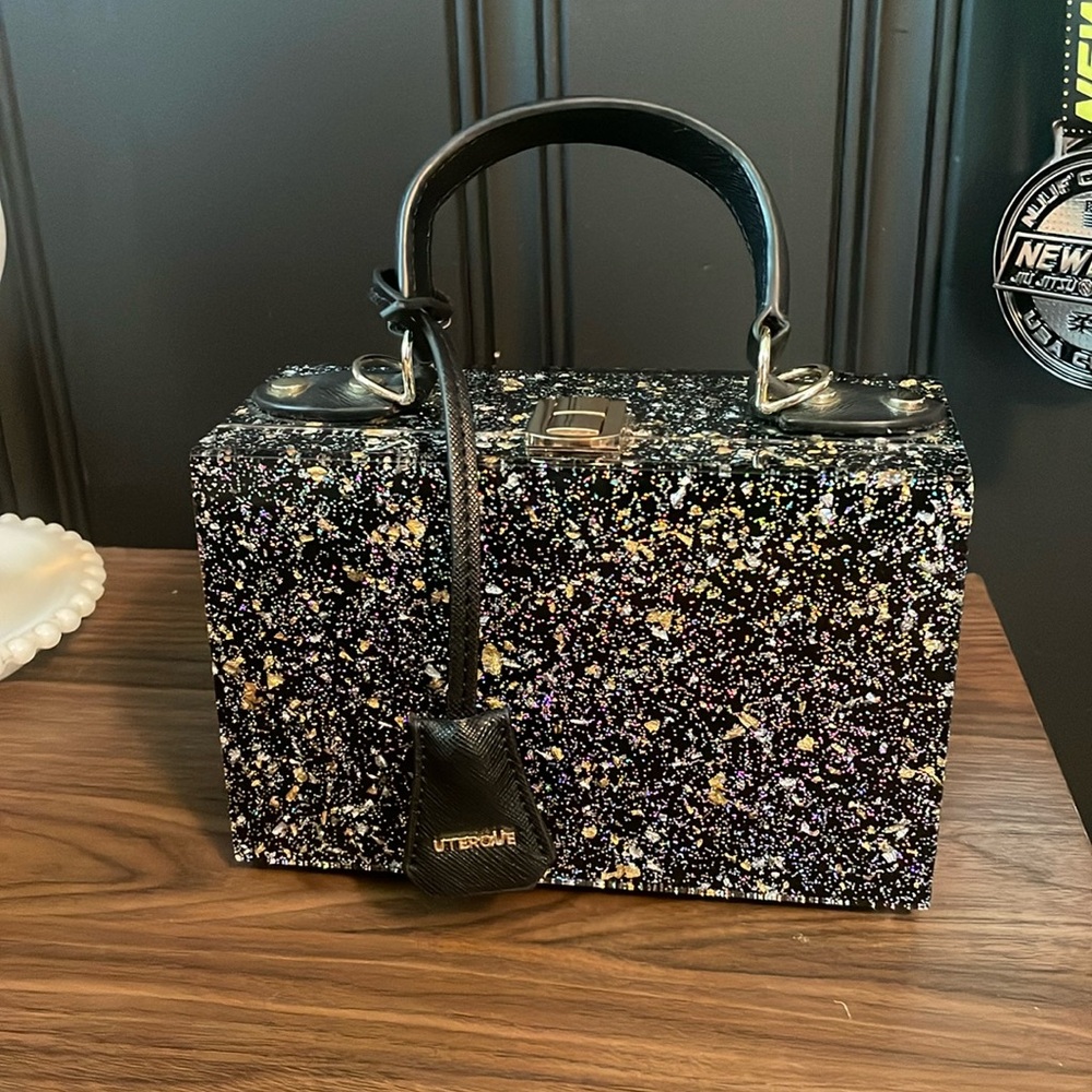Uterque Resin Box Purse/Clutch Bag